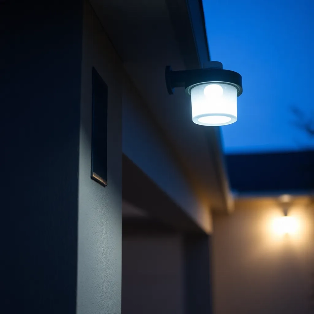 Jaka lampa przed garaż